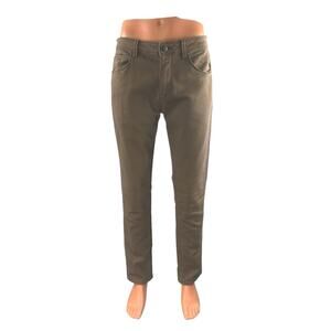 NetWork Mens Khaki Mid Waist Classic Skinny Tapered Slim Chino Trousers Pants 32